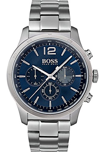 BOSS Chronograph Quartz Watch for Men with Silver Stainless Steel Bracelet - 1513527