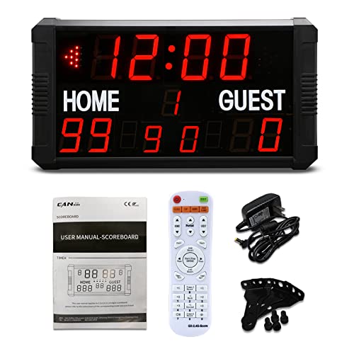 GAN XIN 14/24S Shot-clock LED Scoreboard Electronic Digital for Basketball Baseball Football Multisport Scoreboard Timer