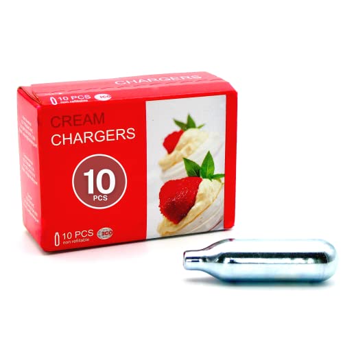 Impeccable Culinary Objects ICON810 Cream Chargers, Silver, Packaging may vary, 10 Count (Pack of 1)