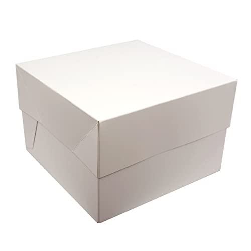 White SQUARE Cake BOXES - PACKS OF 5 - perfect for transporting your creations! (12 Inch)