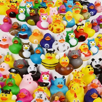 Maliweg 24-Pack Rubber Duck,2 Inch Assortment Colorful Rubber Ducky Toy for Kids Birthday Gifts,Classroom Prizes,Decorations,Float Duckies Bath Toy for Baby Shower